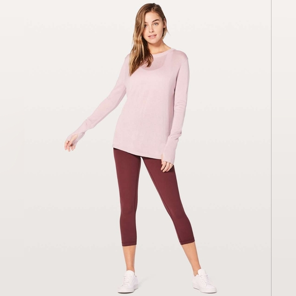 Lululemon Bring It Backbend Sweater Women 10 Pullover Pink Cashmere Open Back - Picture 3 of 15